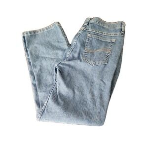 Lee‎ Riders Women's Petite Size 14P Blue Straight Leg Medium Wash Stretch Jeans